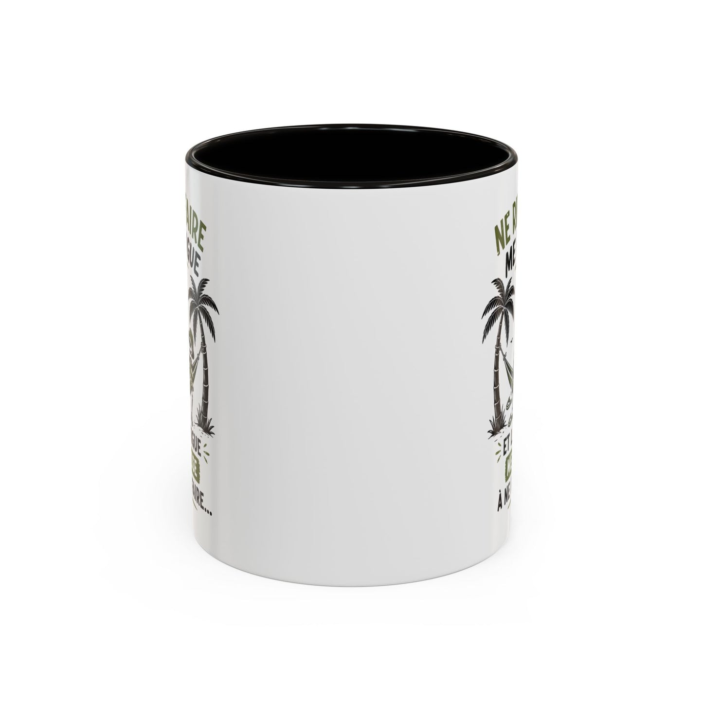 Mug Humour Détente – Tasse Ne Rien Faire Me Fatigue – Cadeau Original Relax et Vacances – Céramique 325ml Noir Bleu Rouge
