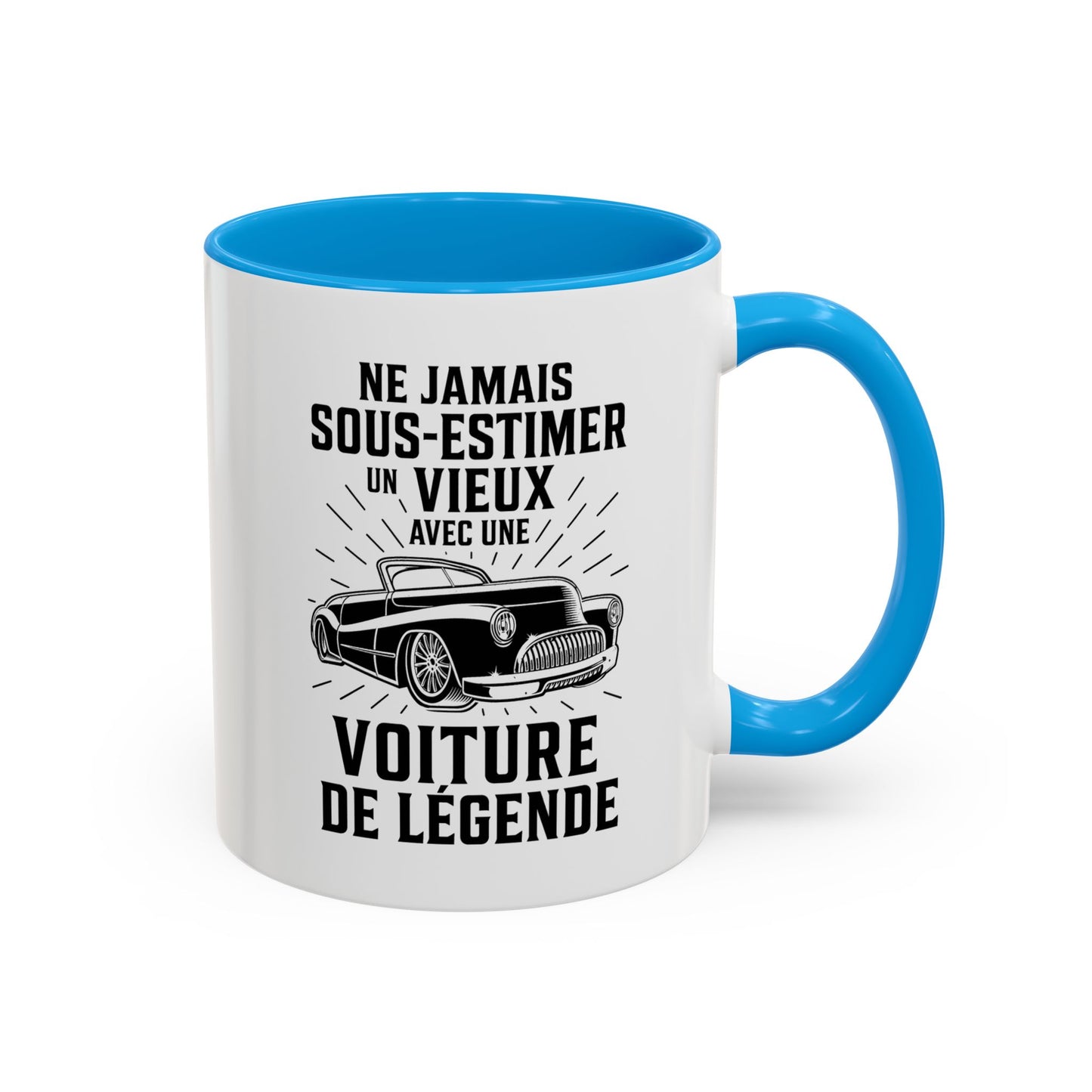 Mug Voiture Homme et Femme – Tasse Passion Automobile Sportive et Voiture de Collection – Idée Cadeau Conducteur Amateur Auto Mécanique – 325 ml Noir Bleu Rouge