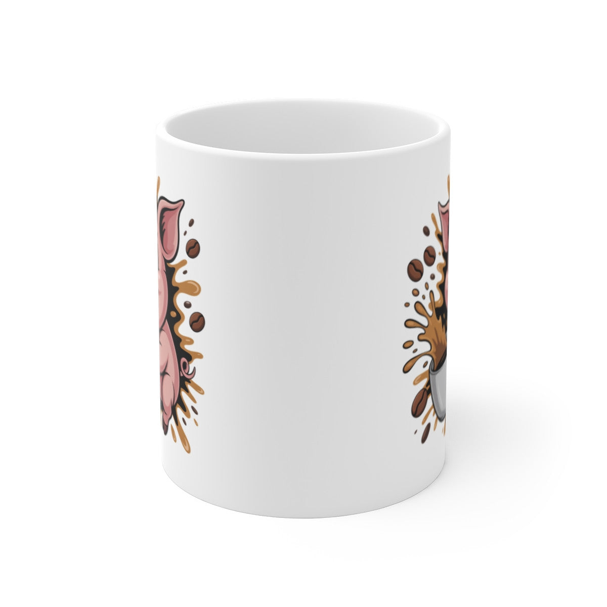 Tasse Cochon Drôle – Mug Café Cochon Surexcité pour Femme, Homme, Collègue ou Ami Rigolo