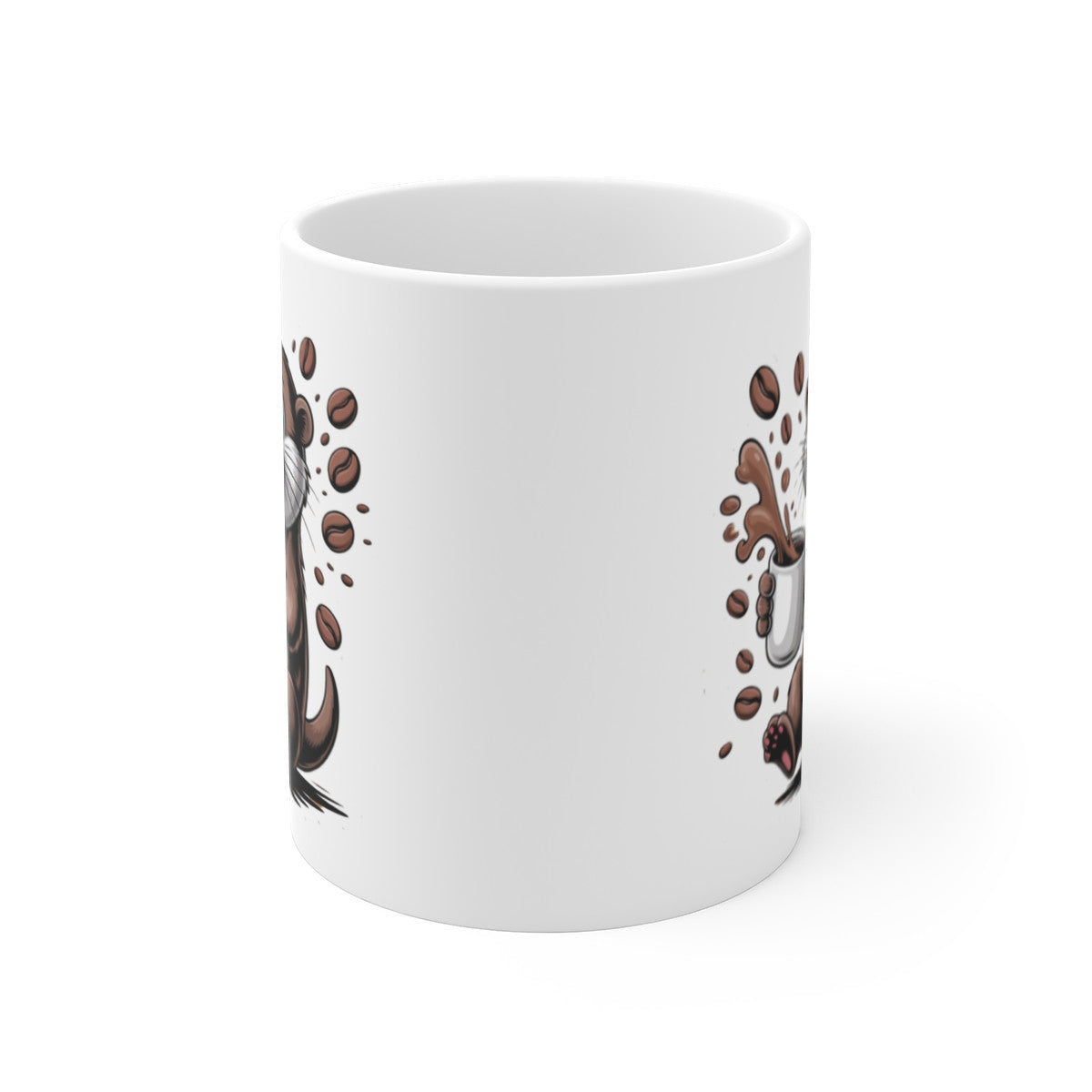 Tasse Loutre Drôle – Mug Animal Cartoon pour Amateur de Café, Femme, Homme ou Enfant