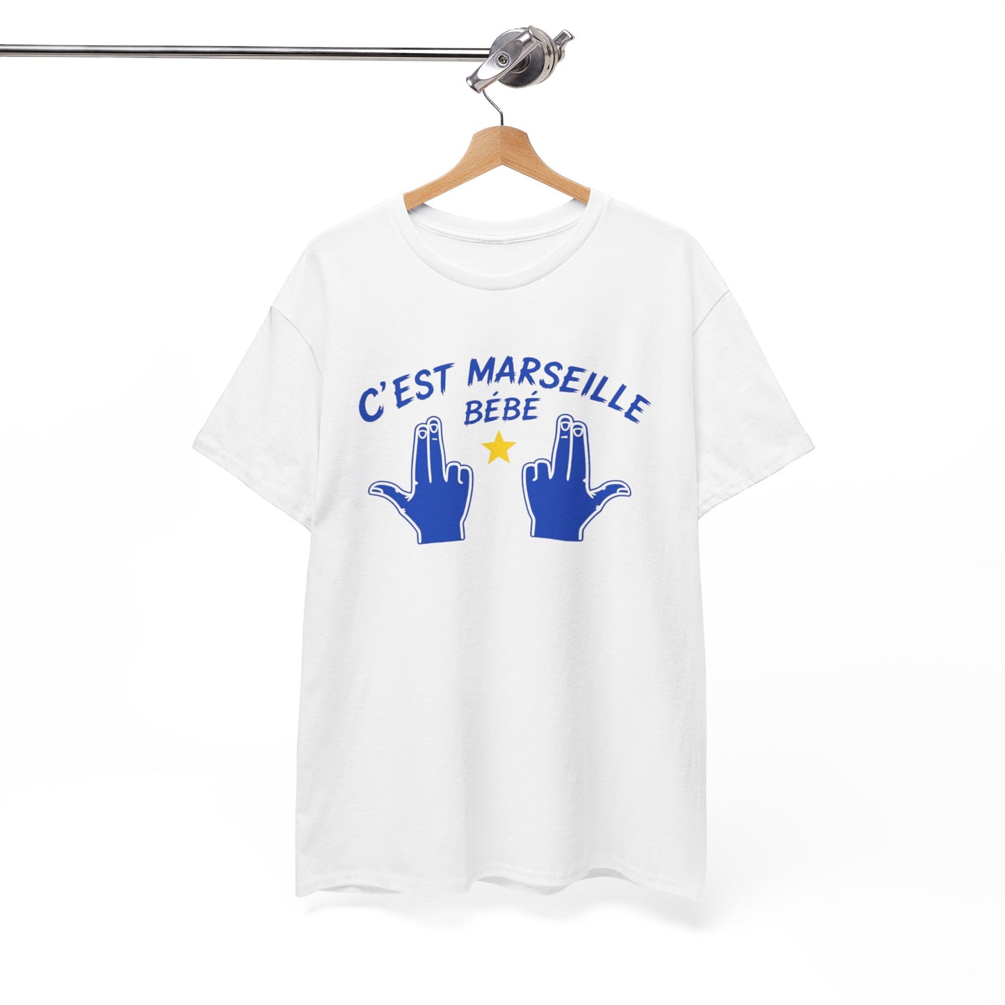 T-Shirt Humour Marseillais Homme Femme – C’Est Marseille Bébé – Tee Shirt Marseille Accent Sud Supporter