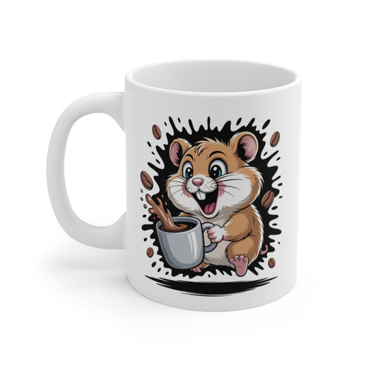Tasse Hamster Drôle pour Amateurs de Café – Mug Cartoon Rigolo Animal Rongeur