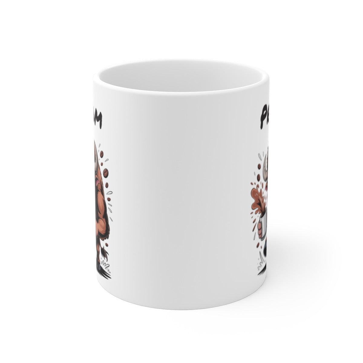 Tasse Taureau Personnalisée avec Prénom – Mug Café Animal Fort et Drôle pour Homme, Femme, Enfant