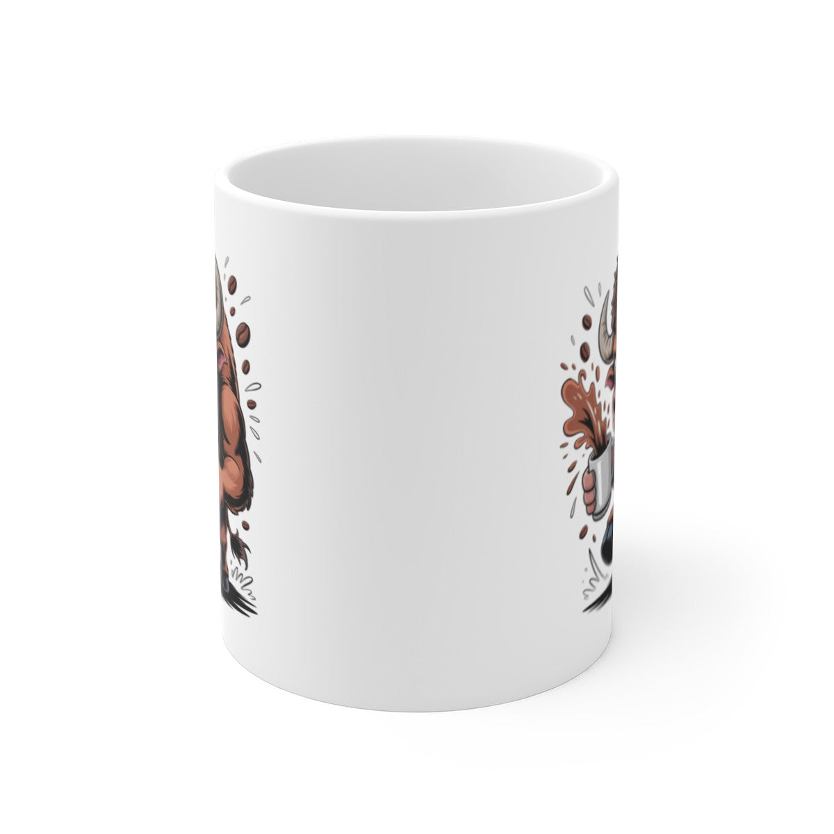 Tasse Taureau Drôle – Mug Café Animal Fort et Énergique pour Homme, Femme, Collègue ou Ami