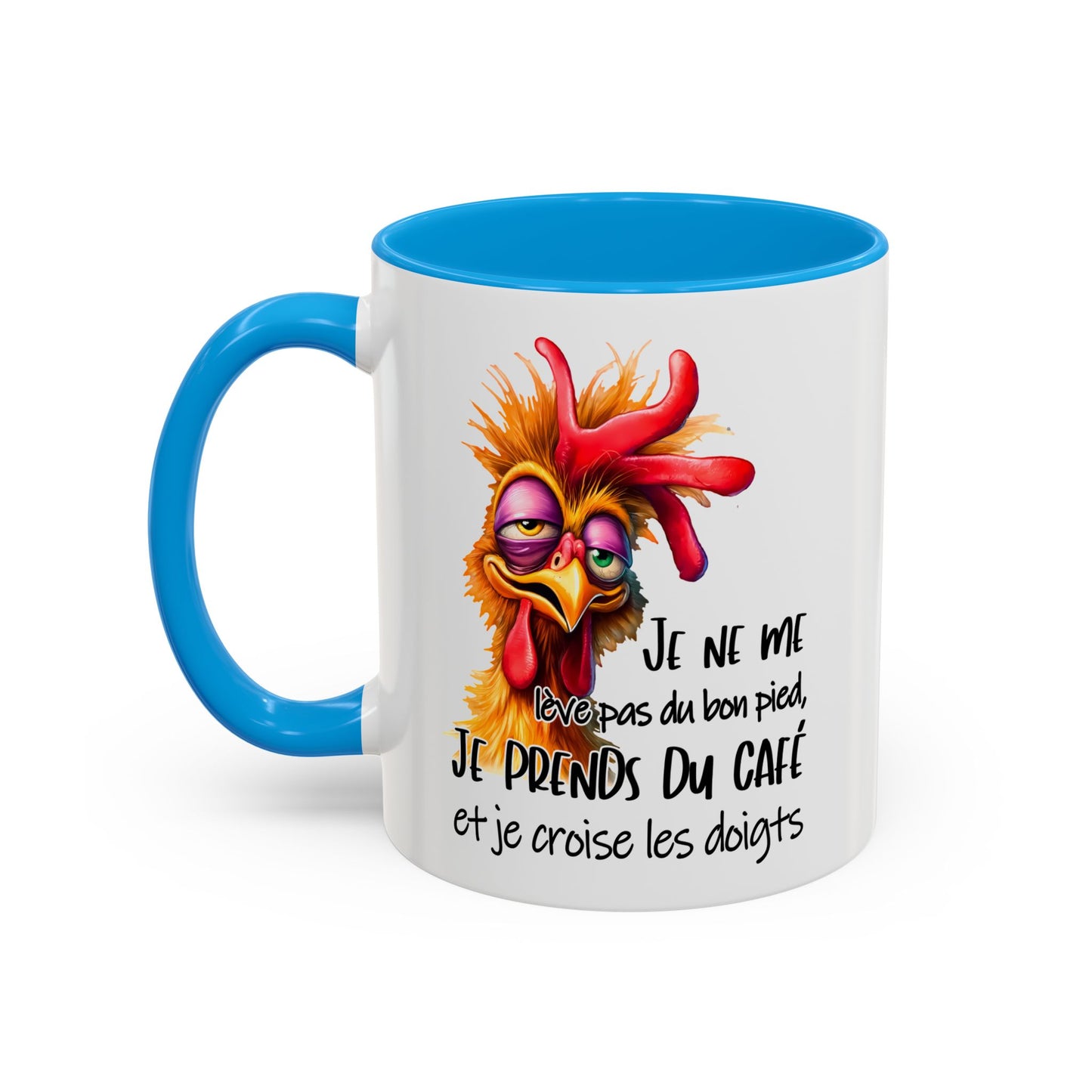 Tasse Je Ne Me Lève Pas Du Bon Pied Je Prends Du Café – Mug Humour Matin Drôle 325ml