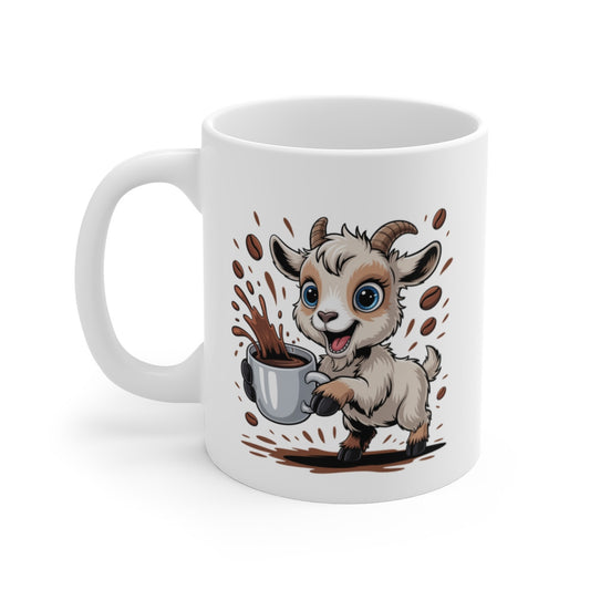 Tasse Chèvre Amusante – Mug Drôle Café Animalier pour Femme, Homme ou Enfant