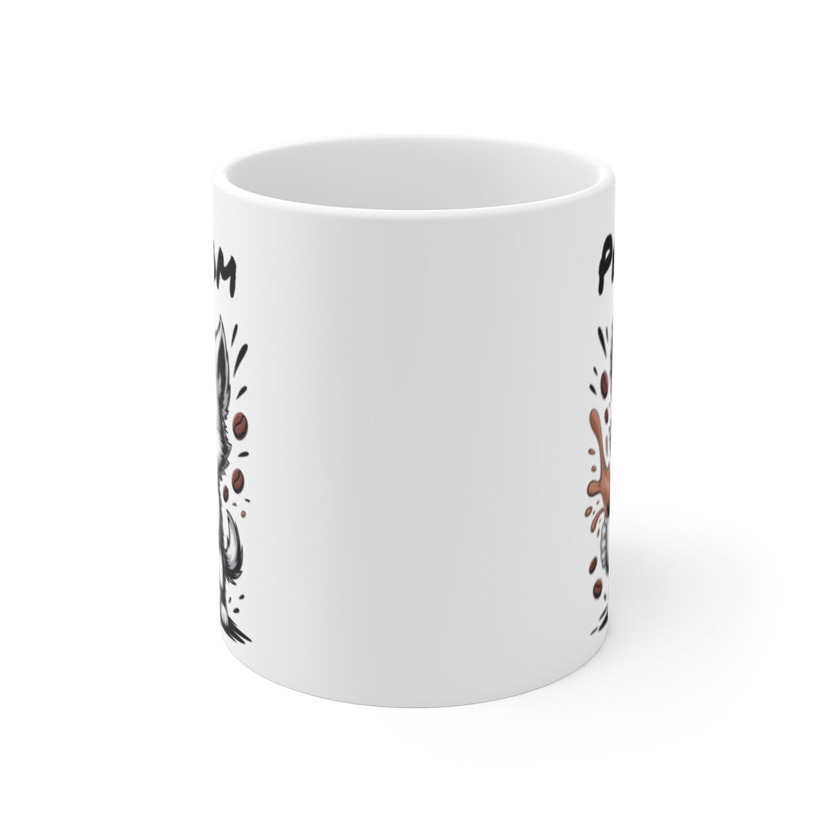 Tasse Loup avec Prénom – Mug Animal Personnalisable, Loup Blanc Mignon, Idée Cadeau Originale