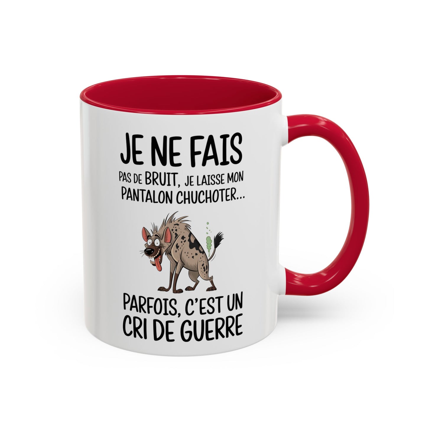 Tasse Je Ne Fais Pas De Bruit Je Laisse Mon Pantalon Chuchoter – Mug Humour Hyène – Cadeau Blague Adulte 325ml