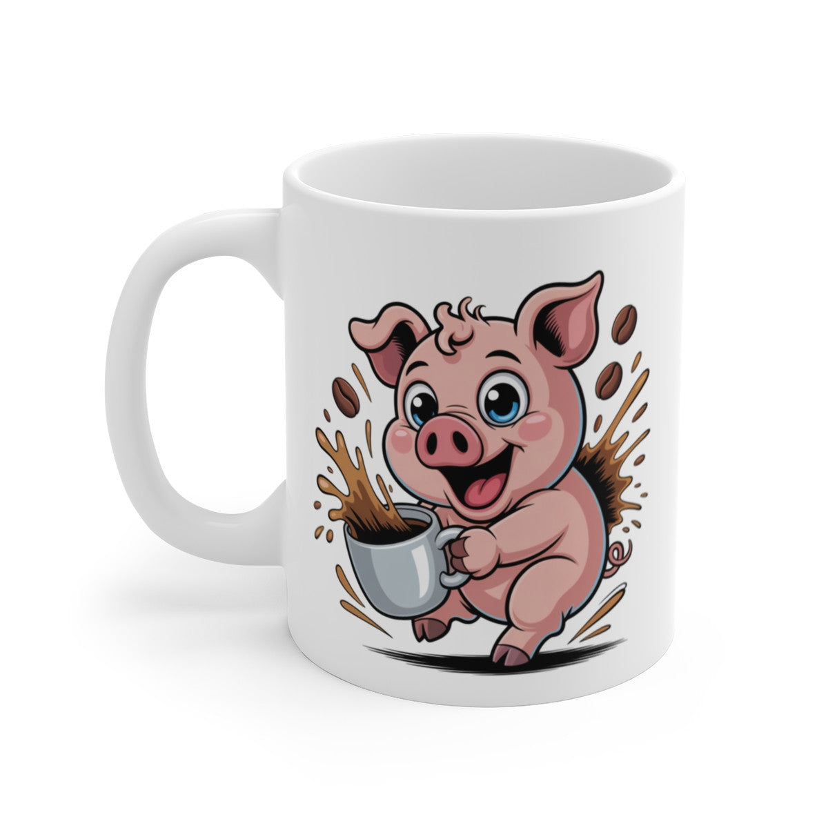 Tasse Cochon Mignon – Mug Café Rigolo avec Cochon Dessin Animé – Cadeau Animal Humour