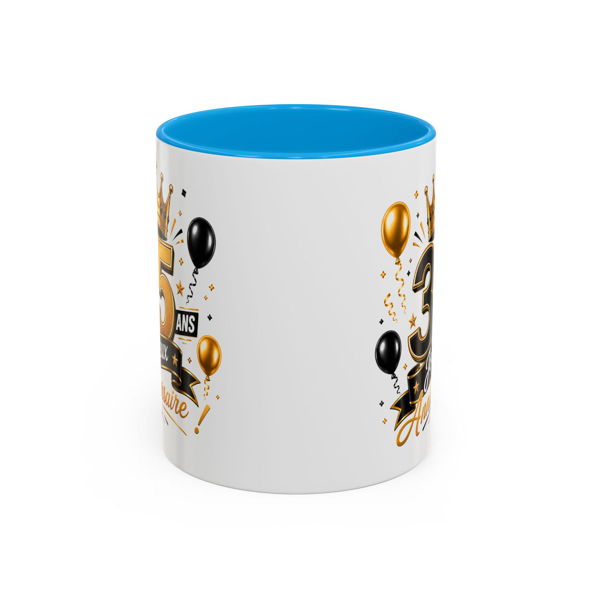 Mug Joyeux 35 Ans – Tasse Anniversaire 35 Ans – Cadeau Original pour Femme Homme – Idée Cadeau 35e Anniversaire Noir Bleu Rouge