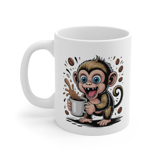 Mug Singe Mignon – Tasse Café Amusante – Cadeau Original Animaux Jungle