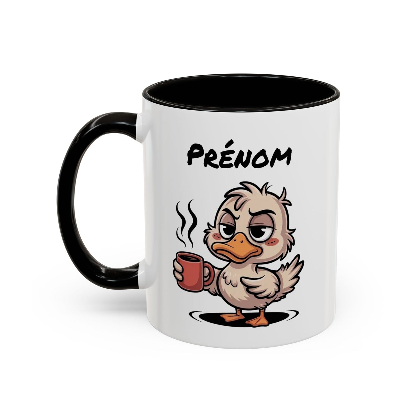 Tasse Canard Café Personnalisable 325ml – Mug Céramique Humour Réveil Matin Prénom Cadeau Original