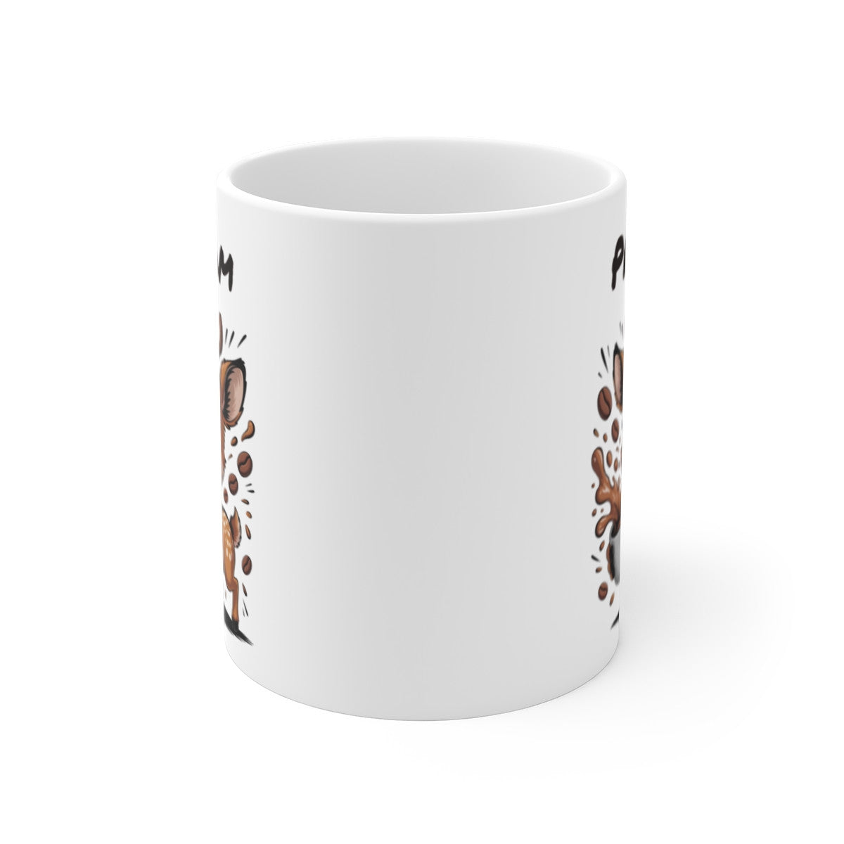 Mug Cerf Personnalisé Tasse Café Mignonne avec Prénom Cadeau Original pour Amoureux de la Forêt