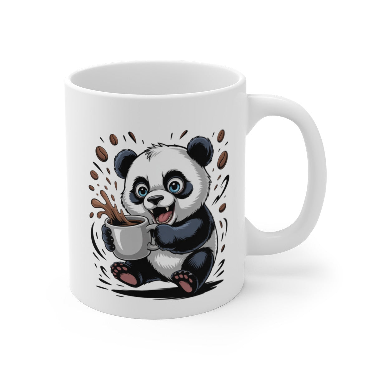 Mug Panda Mignon Tasse Café Énergique et Drôle Cadeau Original pour Fans d’Ours et d’Animaux