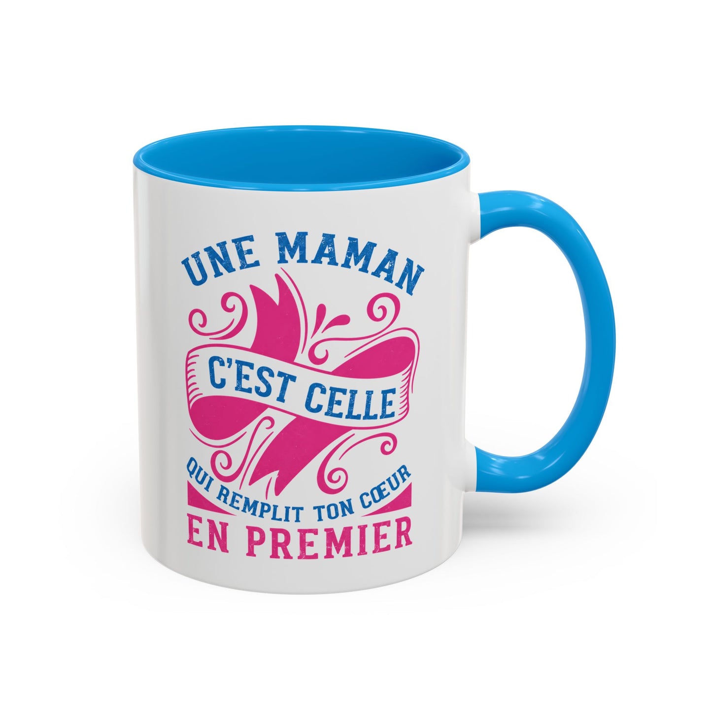 Mug Maman Femme – Tasse Cadeau Mère Amour Famille – Idée Originale Anniversaire Fête des Mères Noël Noir Bleu Rouge