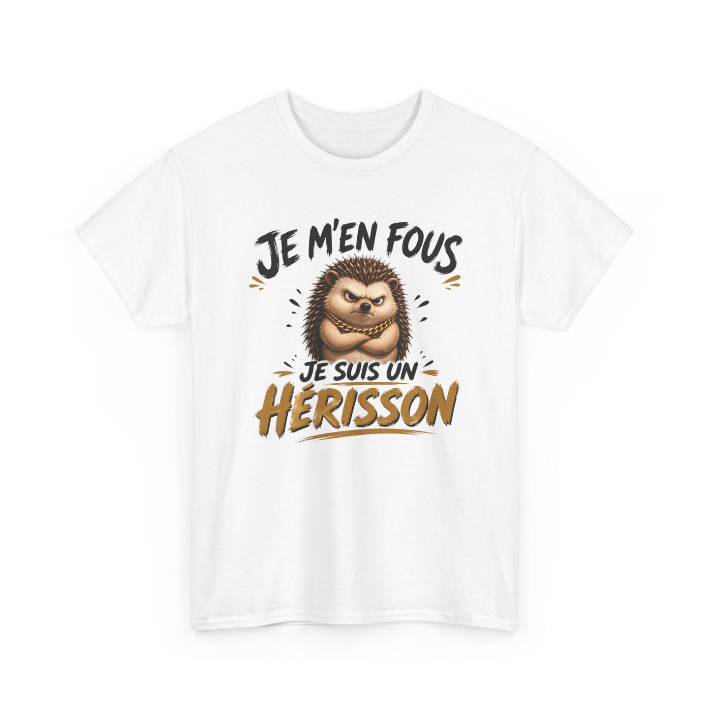 Tee-Shirt Homme Femme Je M’en Fous Je Suis Un Hérisson – Hérisson Humoristique – Cadeau Humour Adulte
