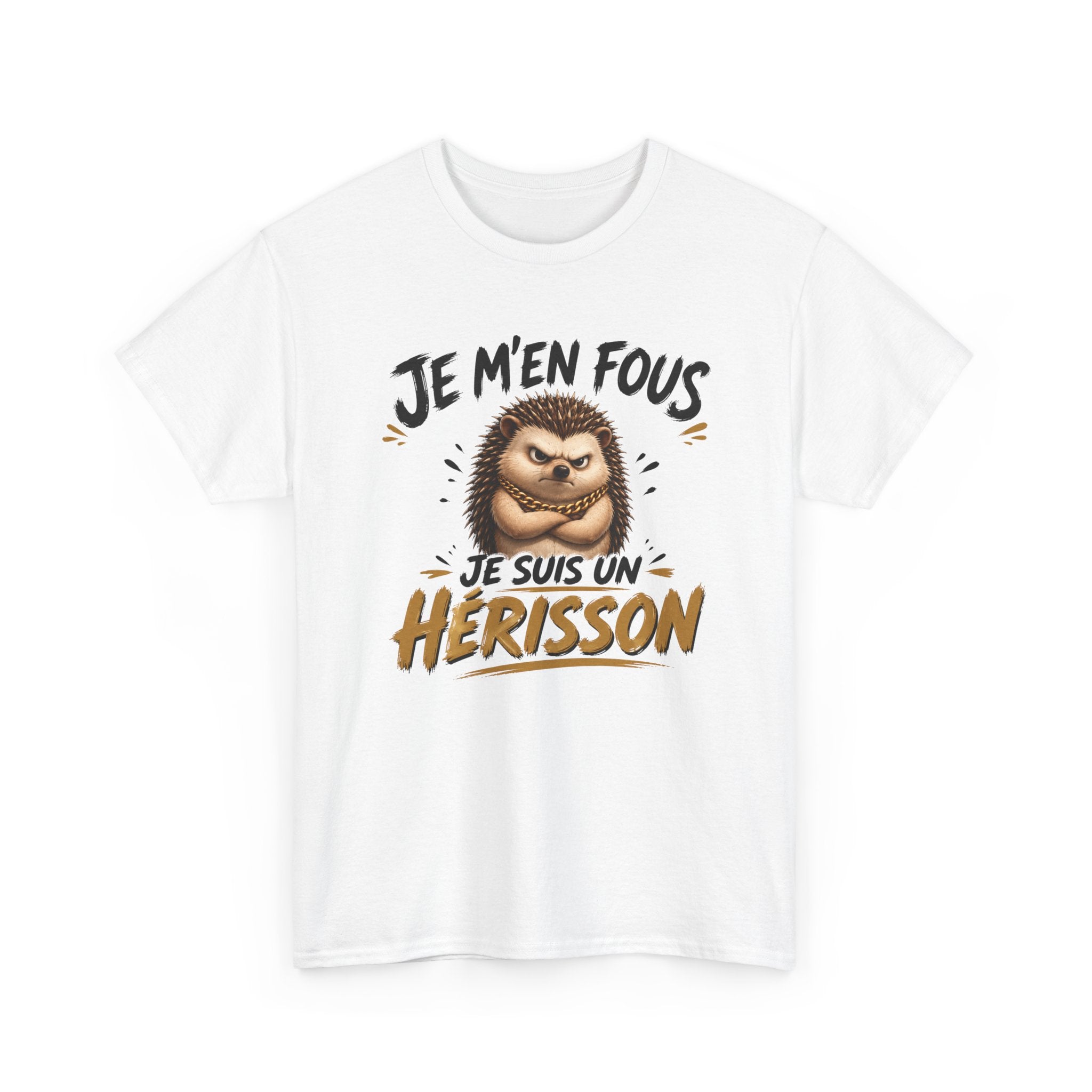 Tee-Shirt Homme Femme Je M’en Fous Je Suis Un Hérisson – Hérisson Humoristique – Cadeau Humour Adulte