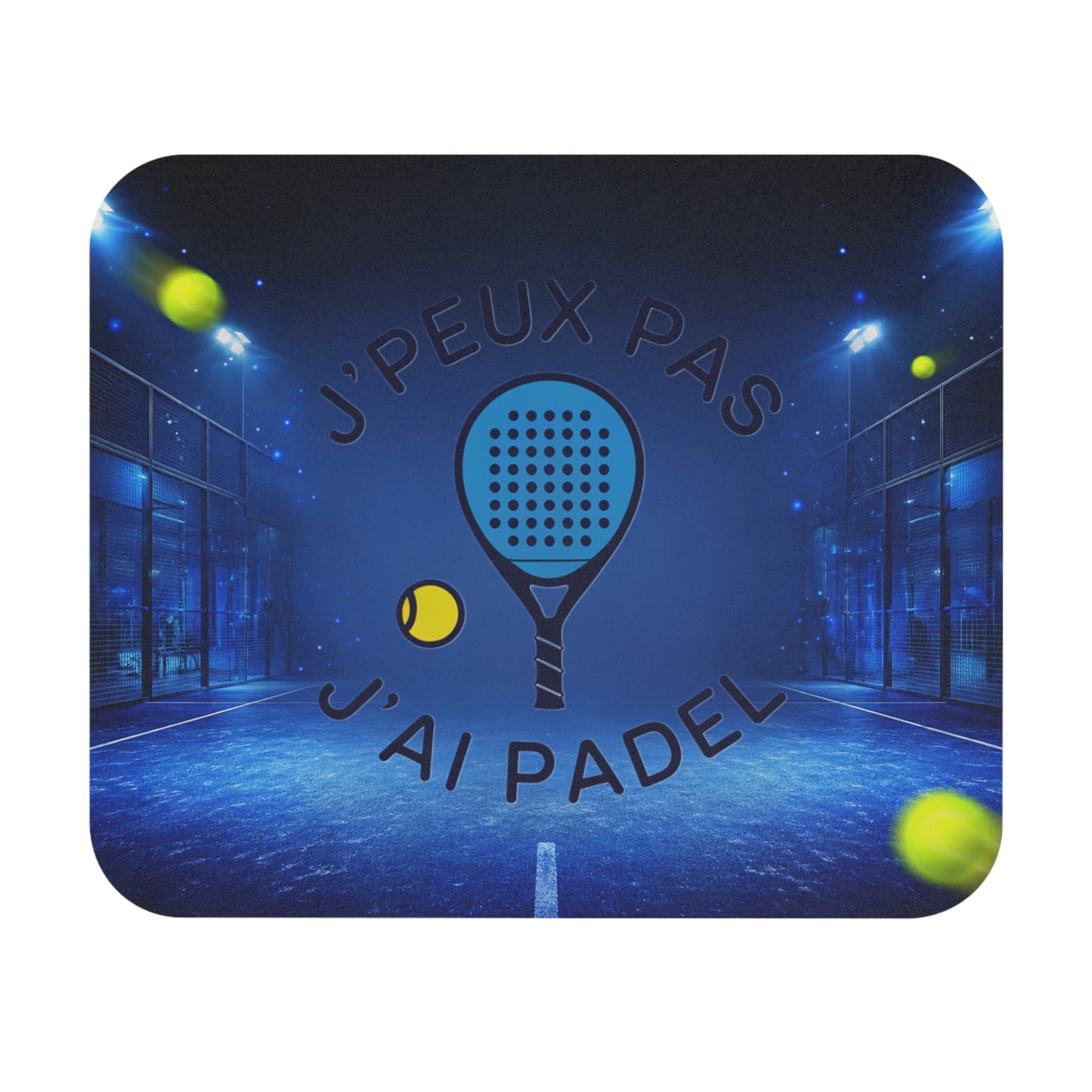Tapis de Souris 22x18cm J’Peux Pas J’Ai Padel – Cadeau Humour Joueur de Padel – Accessoire Bureau Sport Homme Femme
