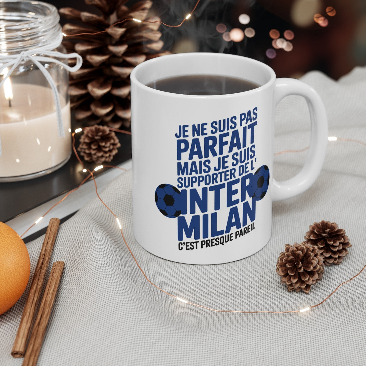 Tasse Inter Milan  Mug Pas Parfait Mais Supporter Idée Cadeau Fan Nerazzurri Serie A Italie