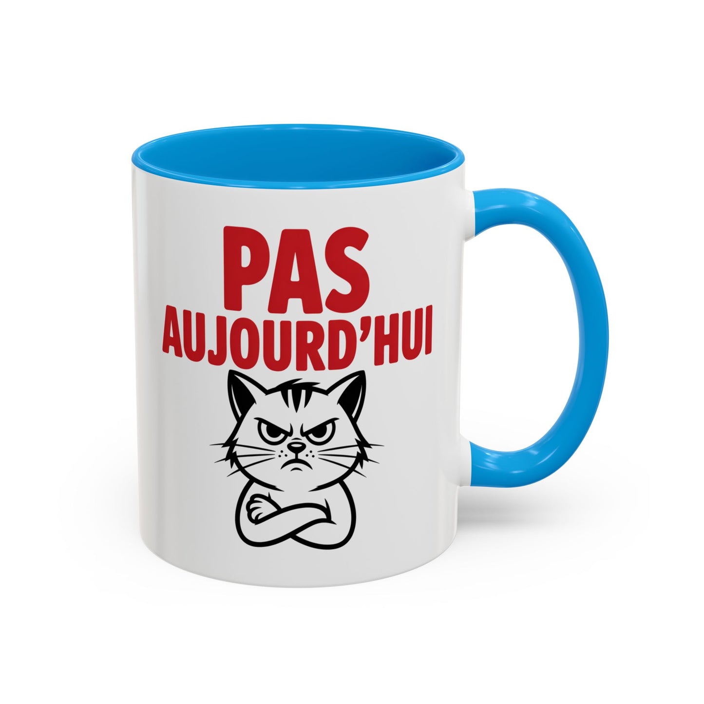 Mug  Chat Humoristique Pas Aujourd’hui – Tasse Café Drôle Anti Motivation – Cadeau Humour Bureau 325ml