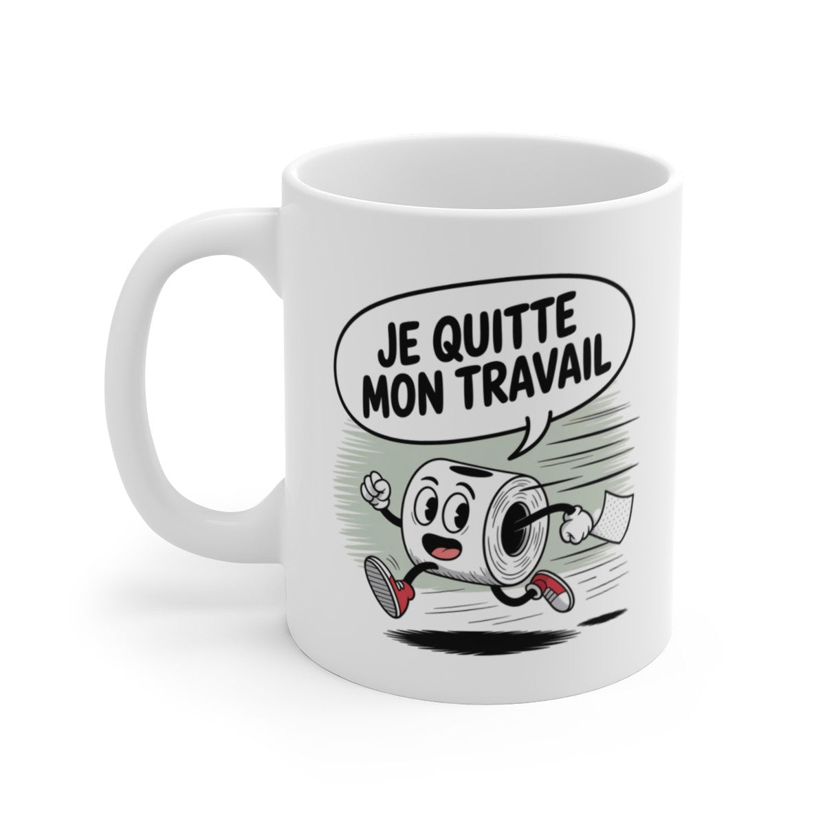Tasse Drôle Papier Toilette Mug Je quitte mon travail  Humour Burn-out & Bureau Cadeau Collègue ou Départ Job