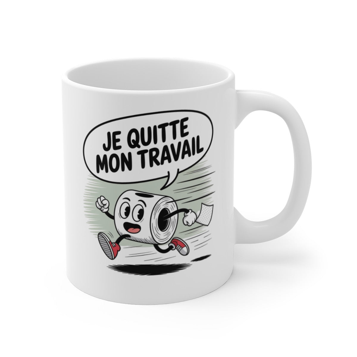 Tasse Drôle Papier Toilette Mug Je quitte mon travail  Humour Burn-out & Bureau Cadeau Collègue ou Départ Job