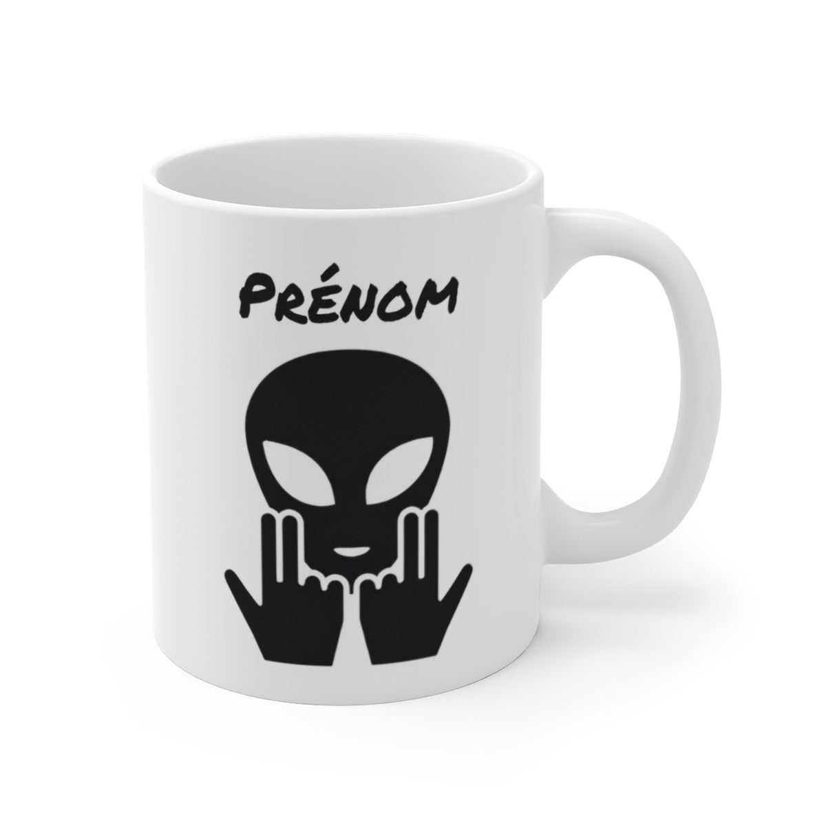 Mug Alien Personnalisé avec Prénom Tasse Humour OVNI Signe Jul  Cadeau Drôle et Original