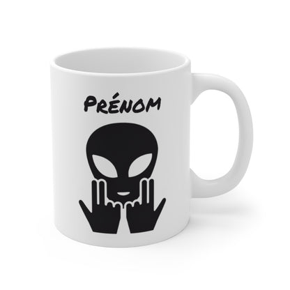 Mug Alien Personnalisé avec Prénom Tasse Humour OVNI Signe Jul  Cadeau Drôle et Original