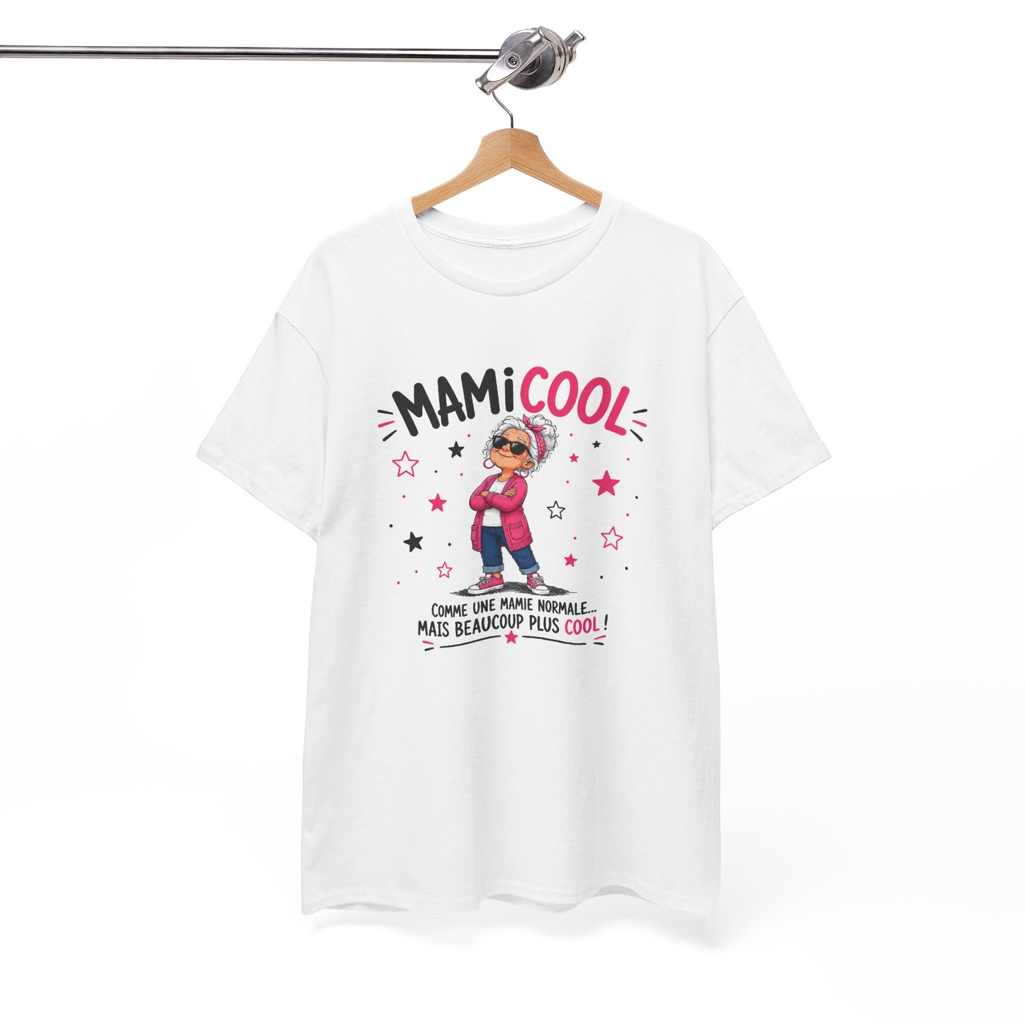 Tee Shirt Mamie Femme – MamiCool Comme une Mamie Normale Mais Beaucoup Plus Cool – T-Shirt Humour Grand-Mère Cadeau Original