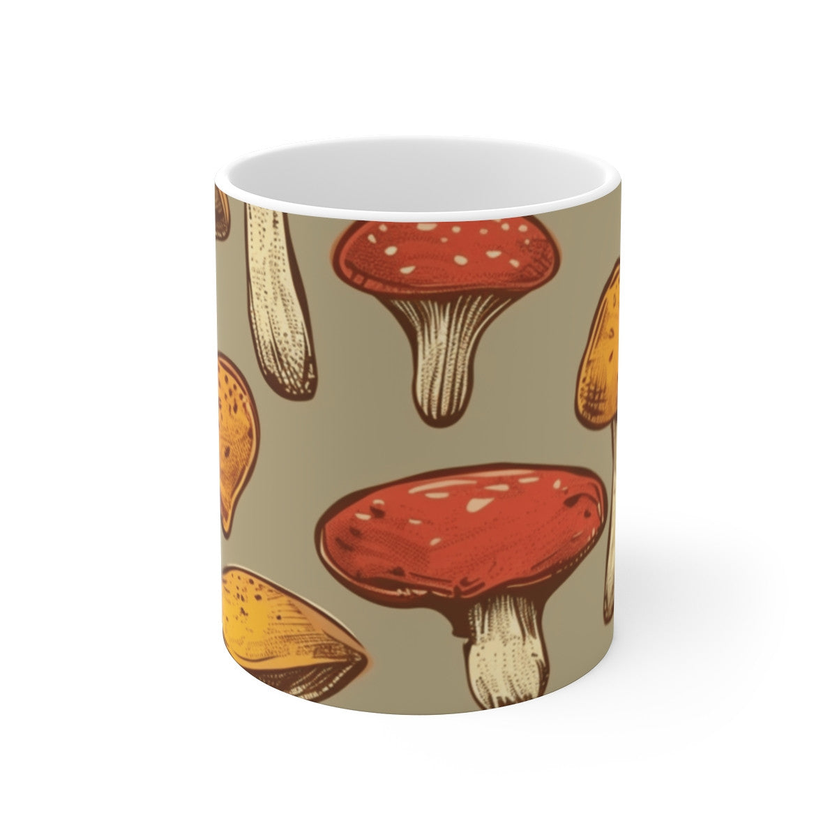 Tasse Champignons Style Vintage  Design Botanique Rétro Cadeau Nature, Forêt & Mycologie