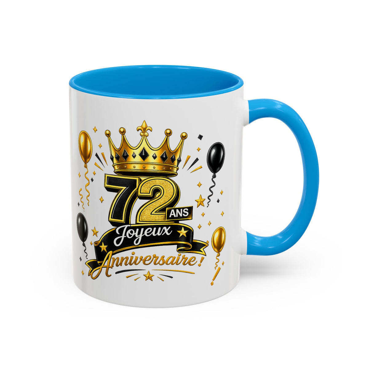 Mug Joyeux 72 Ans – Tasse Anniversaire 72 Ans – Cadeau Original pour Femme Homme – Idée Cadeau 72e Anniversaire