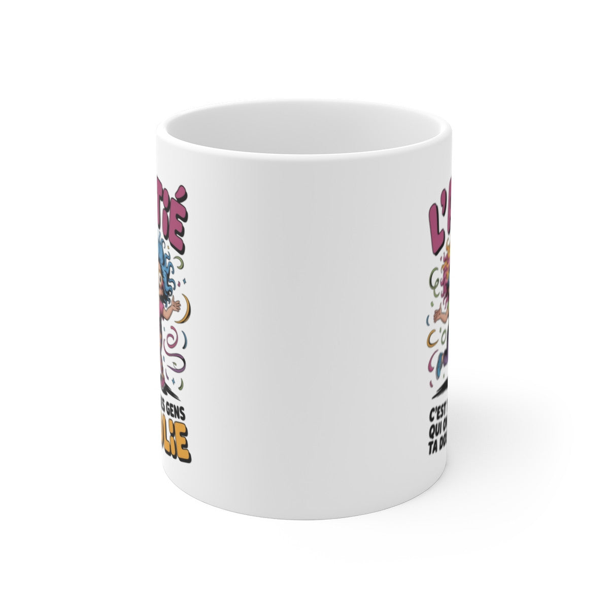 Mug Amitié Drôle L’Amitié c’est Trouver des Gens qui ont ta Dose de Folie Cadeau Amie Meilleure Copine, Fête, Anniversaire