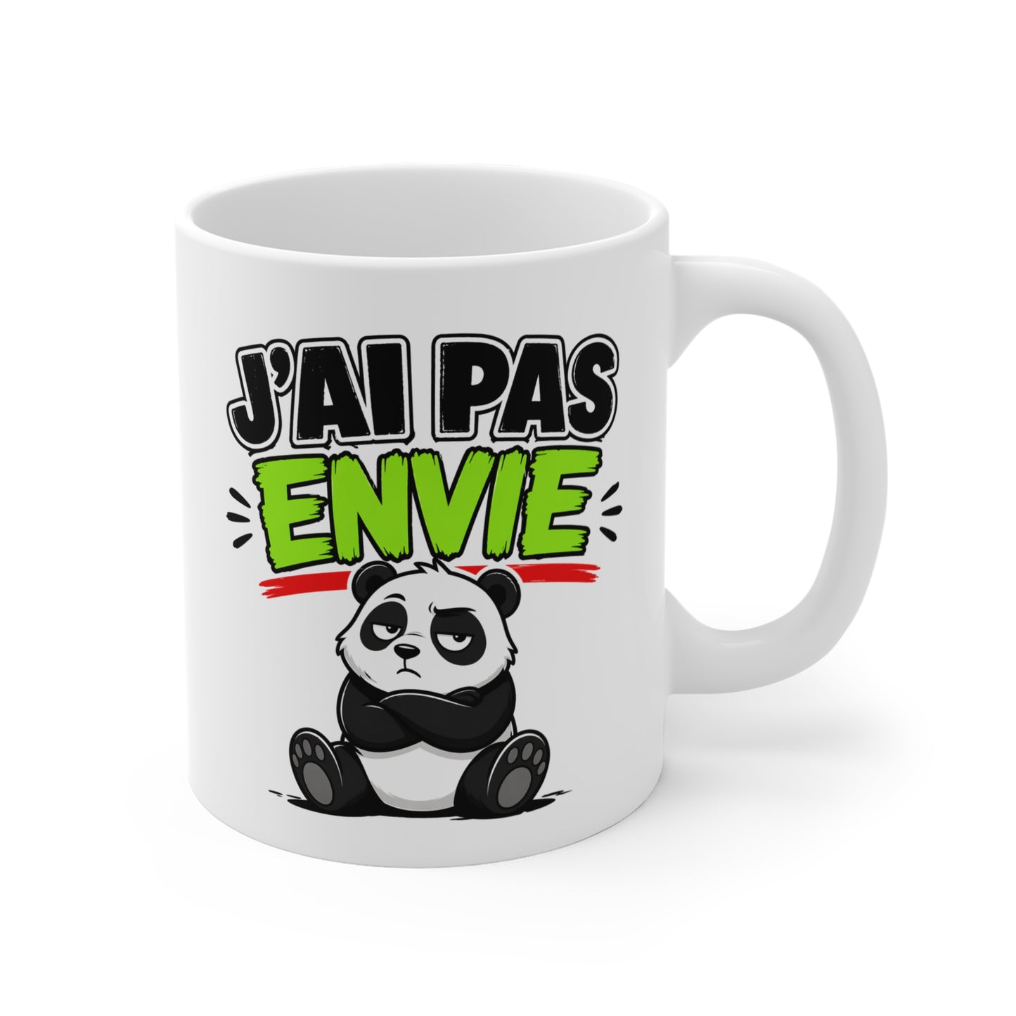 Tasse J’Ai Pas Envie – Mug Panda Humour Drôle et Sarcastique – Cadeau Homme Femme 325ml Idée cadeau fun