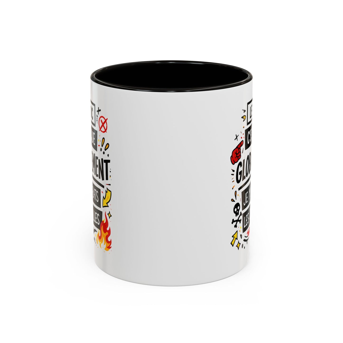 Mug Citation Humour Provocateur – Tasse Phrase Drôle Décalée – Cadeau Original Fun – Céramique 325ml Noir Bleu Rouge