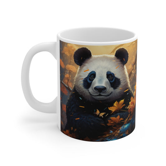 Mug Panda Automne Forêt Enchantée Tasse Poétique pour Amoureux de la Nature  Illustration Mignonne et Apaisante