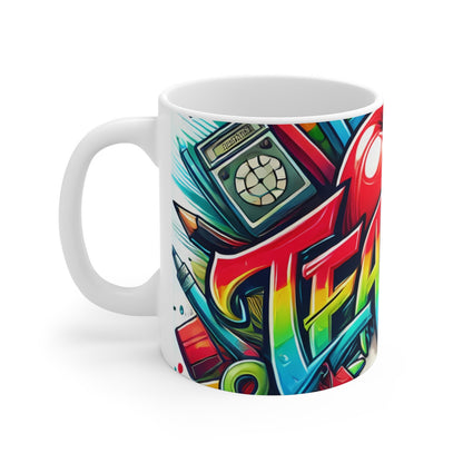 Mug Professeur Coloré  Tasse Arc-en-Ciel Teacher avec Crayons et Pomme Cadeau Original pour Maîtresse ou Maître
