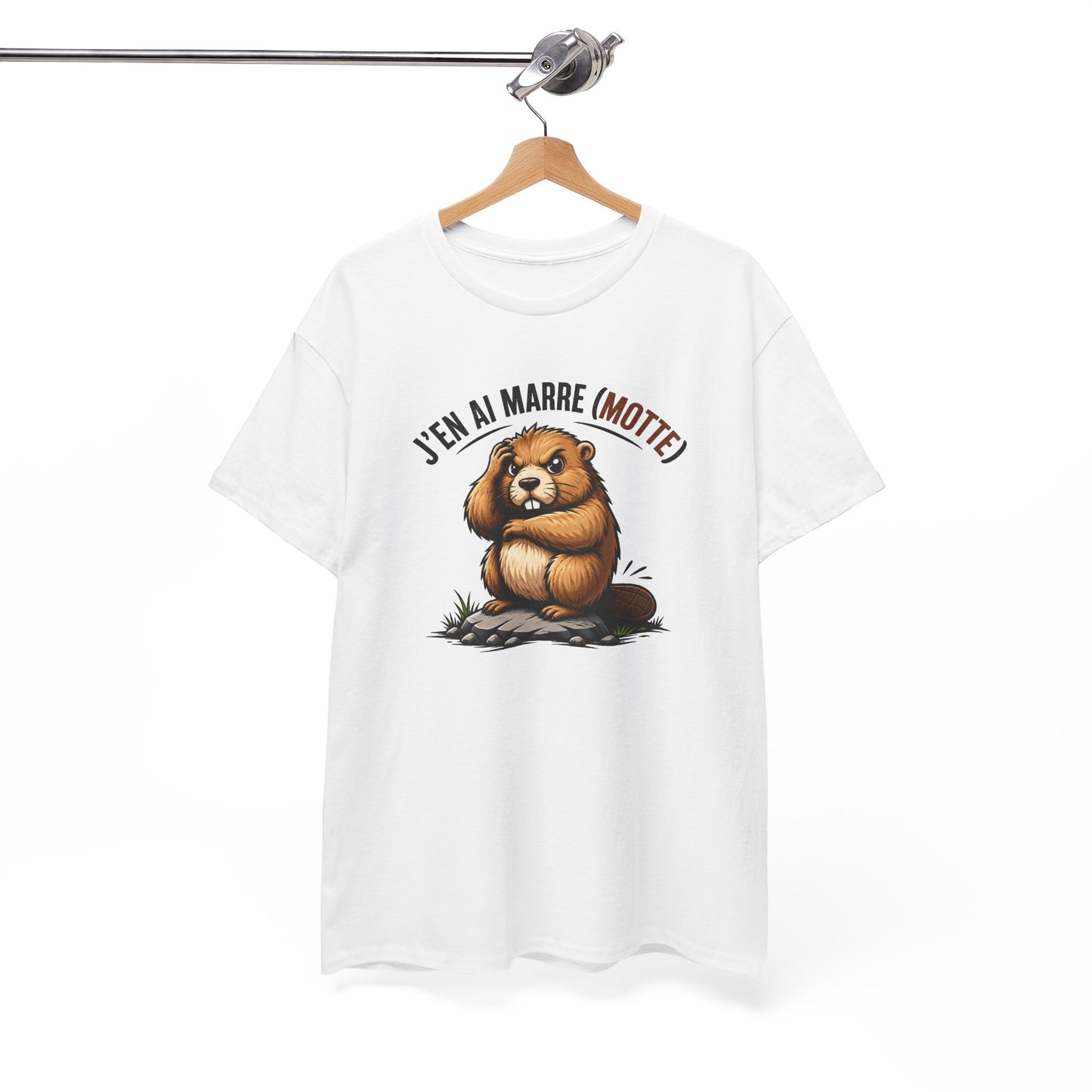 Tee Shirt J’en Ai Marre Motte Homme Femme – Marmotte Humour – T-Shirt Drôle Jeu de Mots Cadeau Original