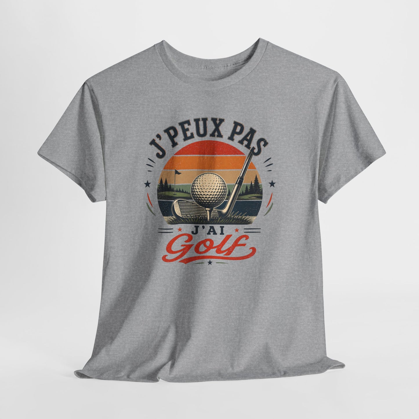 T-Shirt Golf Homme Femme – J’Peux Pas J’Ai Golf – Tee Shirt Golfeur Golfeuse Vintage Parcours Green Club Driver Cadeau Passion Golf Sport Extérieur