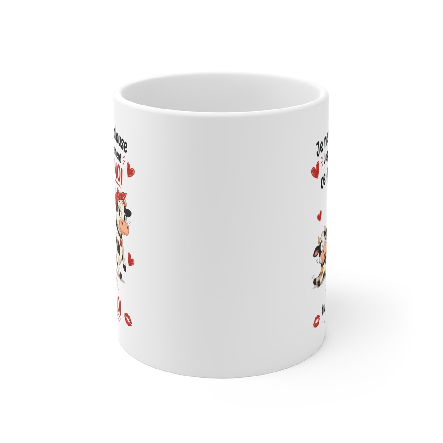 Tasse Couple Vache Humour – Mug Animaux Amoureux Romantique – Cadeau Couple Original 325ml