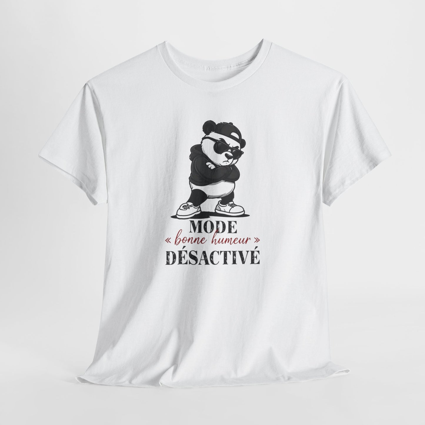 T-Shirt Panda Mode Bonne Humeur Désactivé – Tee Shirt Humour Panda Stylé – T-Shirt Drôle Bad Mood Cadeau Original