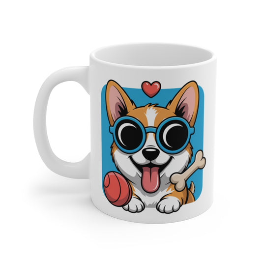 Mug Corgi Chien Mignon –Tasse Cartoon 325ml Cadeau Fun pour enfant et adulte