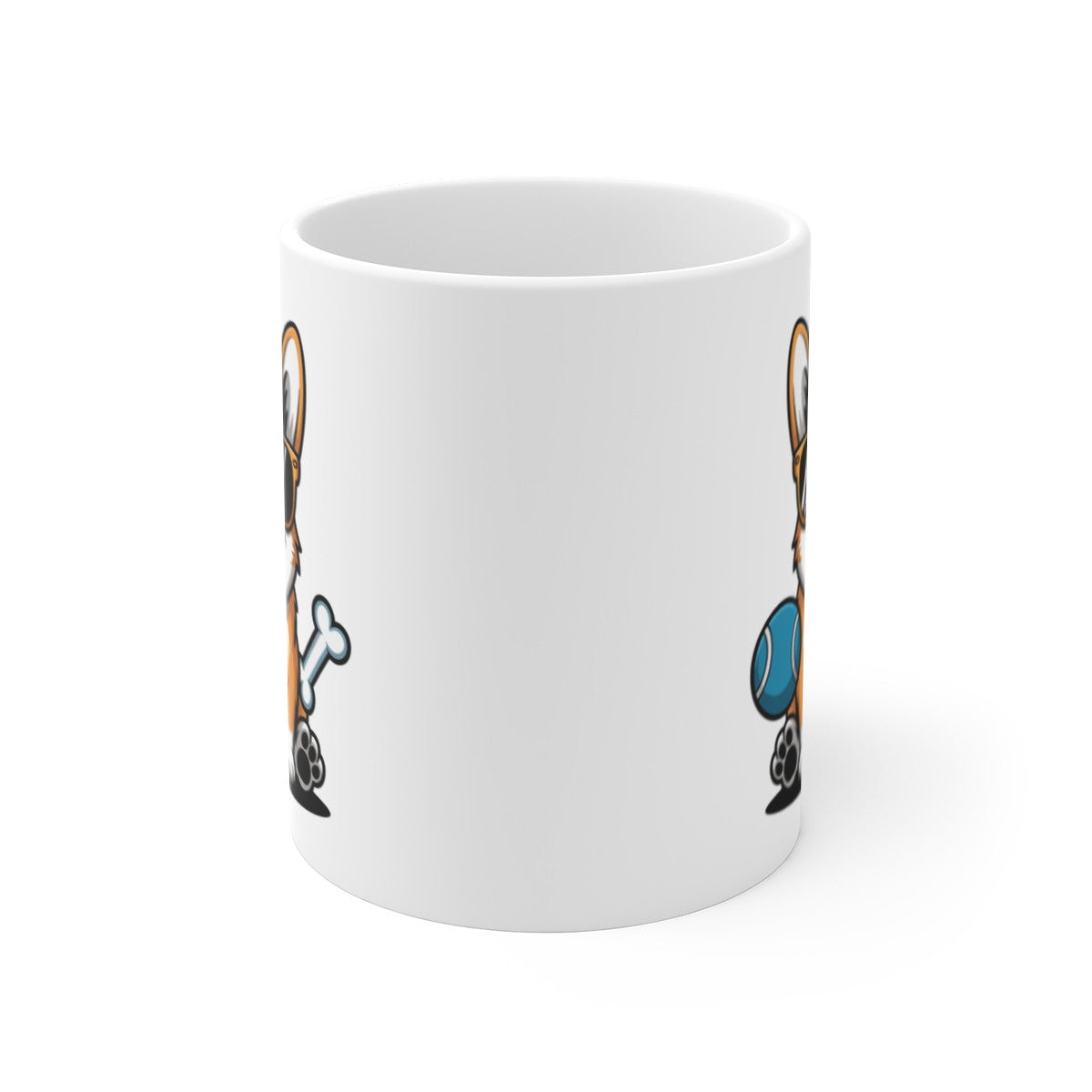 Mug Corgi Lunettes Noires Tasse Chien Cool 325ml idée Cadeau pour enfant et adulte