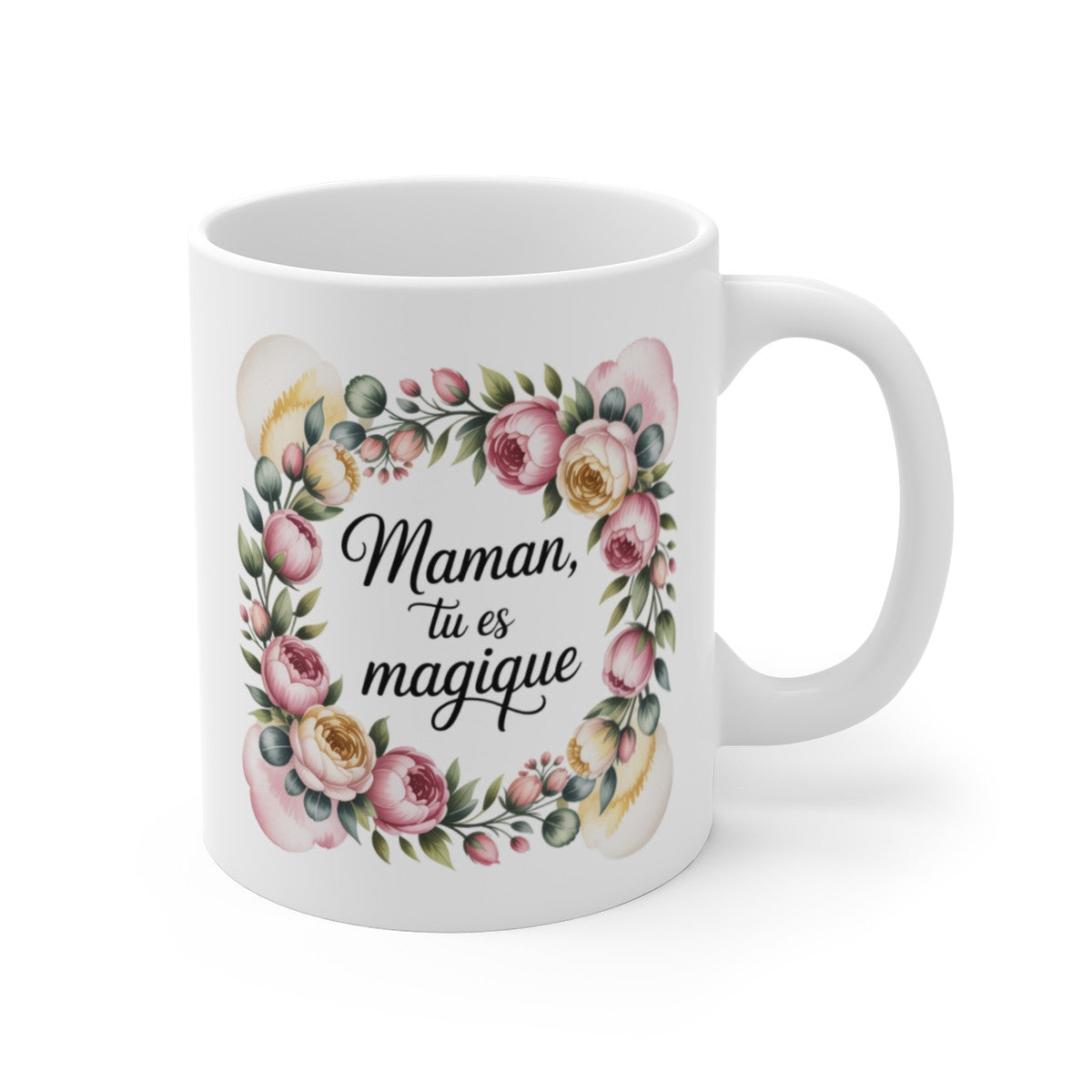 Mug Fête des Mères Maman Tu Es Magique Tasse Cadeau Fleurie Idée cadeau