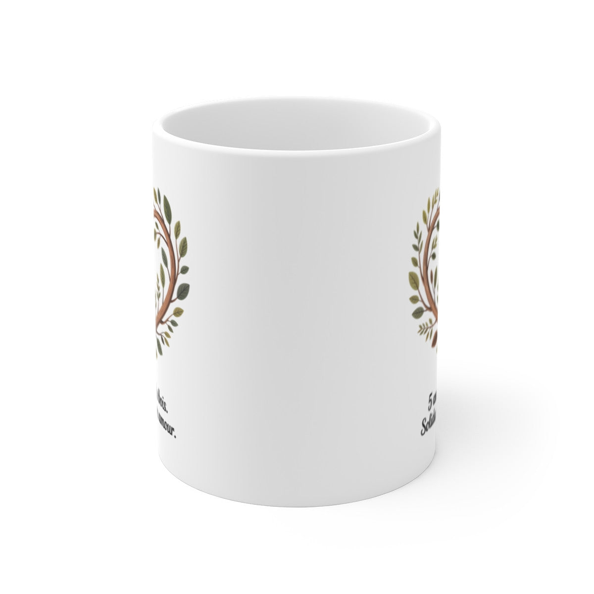 Mug Noces de Bois 5 Ans Mariage –Tasse Amour Romantique 325ml idée cadeau