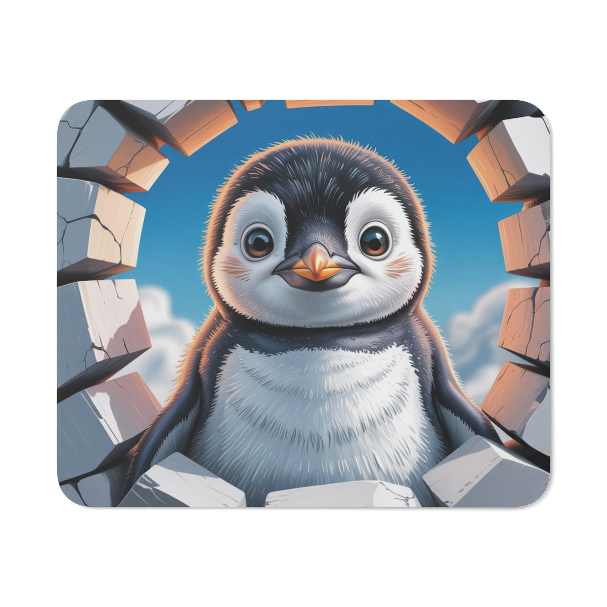 Tapis souris pingouin 24x20 cm antidérapant 3mm résistant à l'usure animals