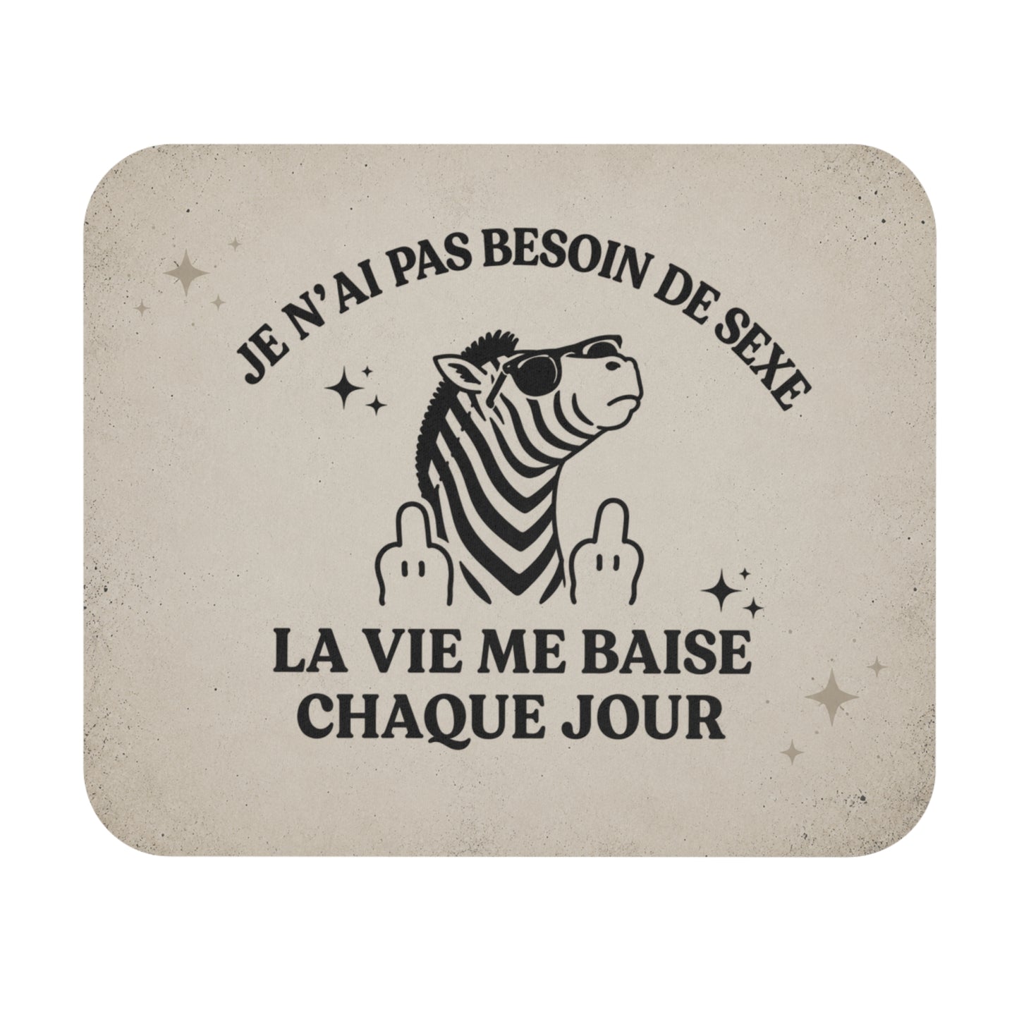 Tapis de Souris 22x18cm Zèbre Humour Adulte Citation Drôle Cadeau Homme Femme Bureau Télétravail