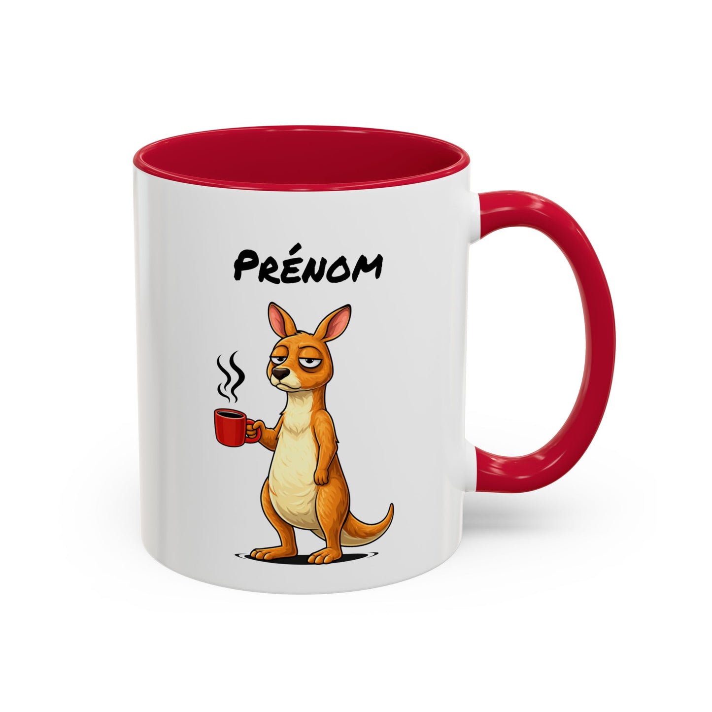 Mug Kangourou Personnalisable 325ml – Tasse Café Humour Fatigue Matin Drôle Cadeau