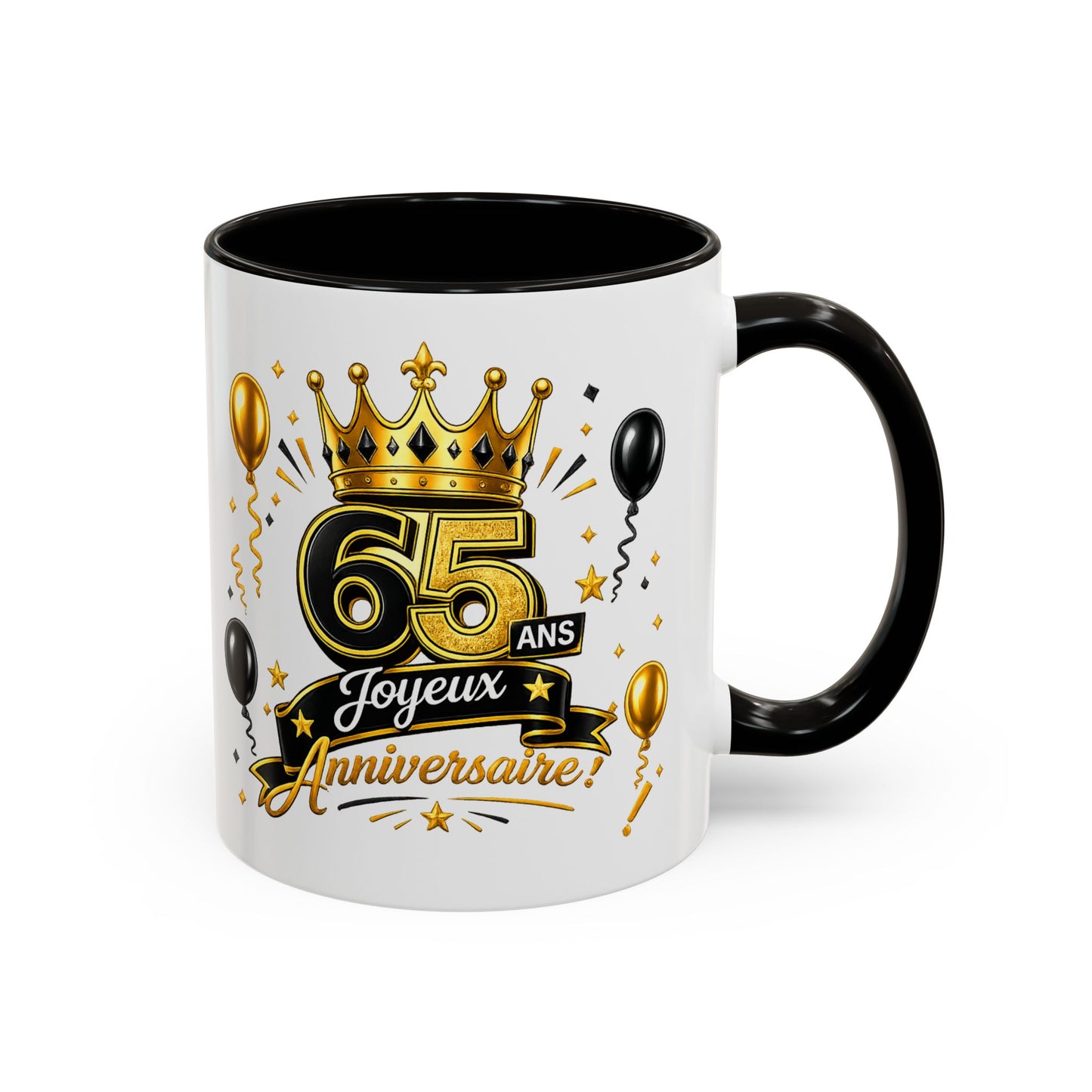 Mug Joyeux 65 Ans – Tasse Anniversaire 65 Ans – Cadeau Original pour Femme Homme – Idée Cadeau 65e Anniversaire