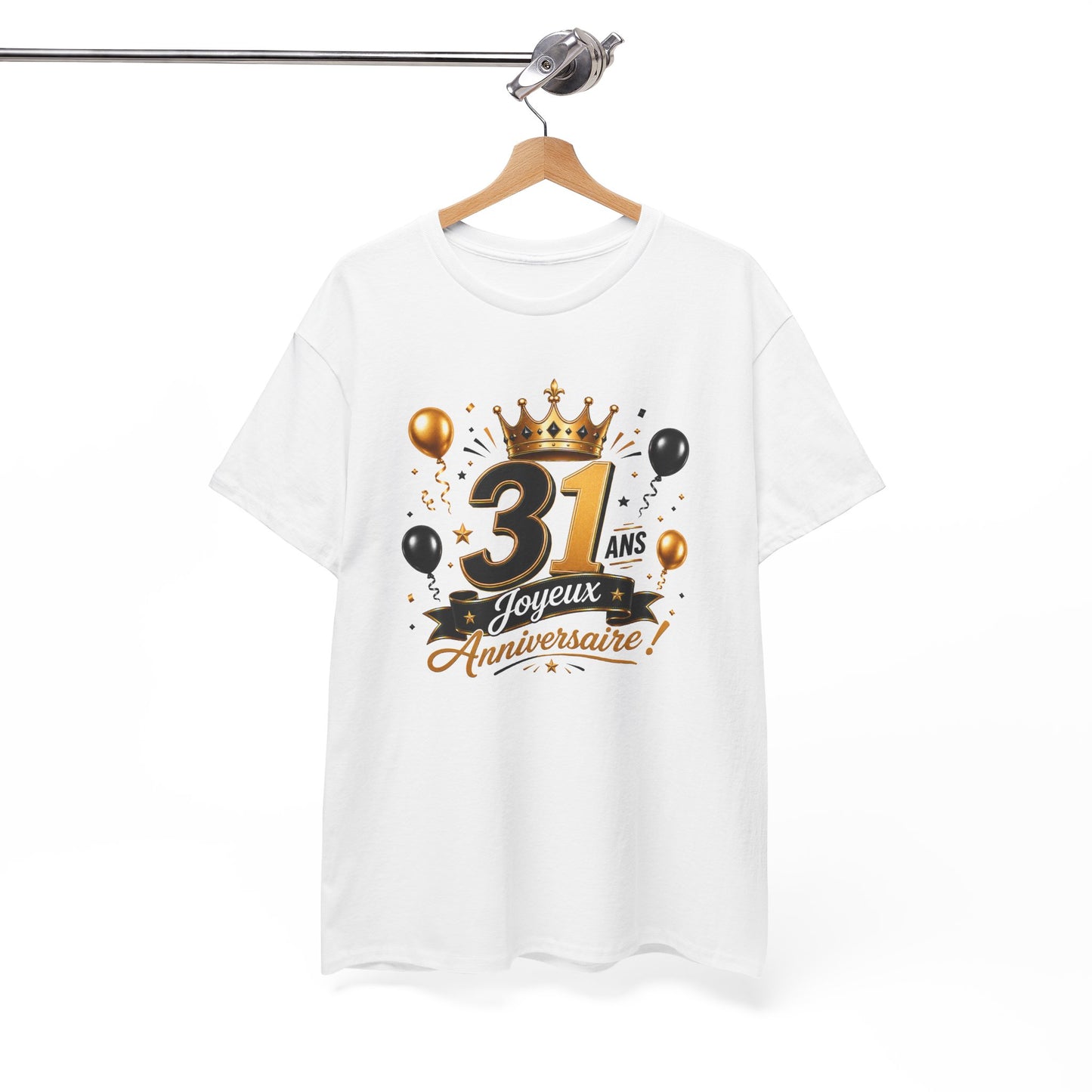 Tee Shirt Anniversaire 31 Ans Homme et Femme Joyeux Anniversaire Cadeau 31 Ans Idée Cadeau Adulte