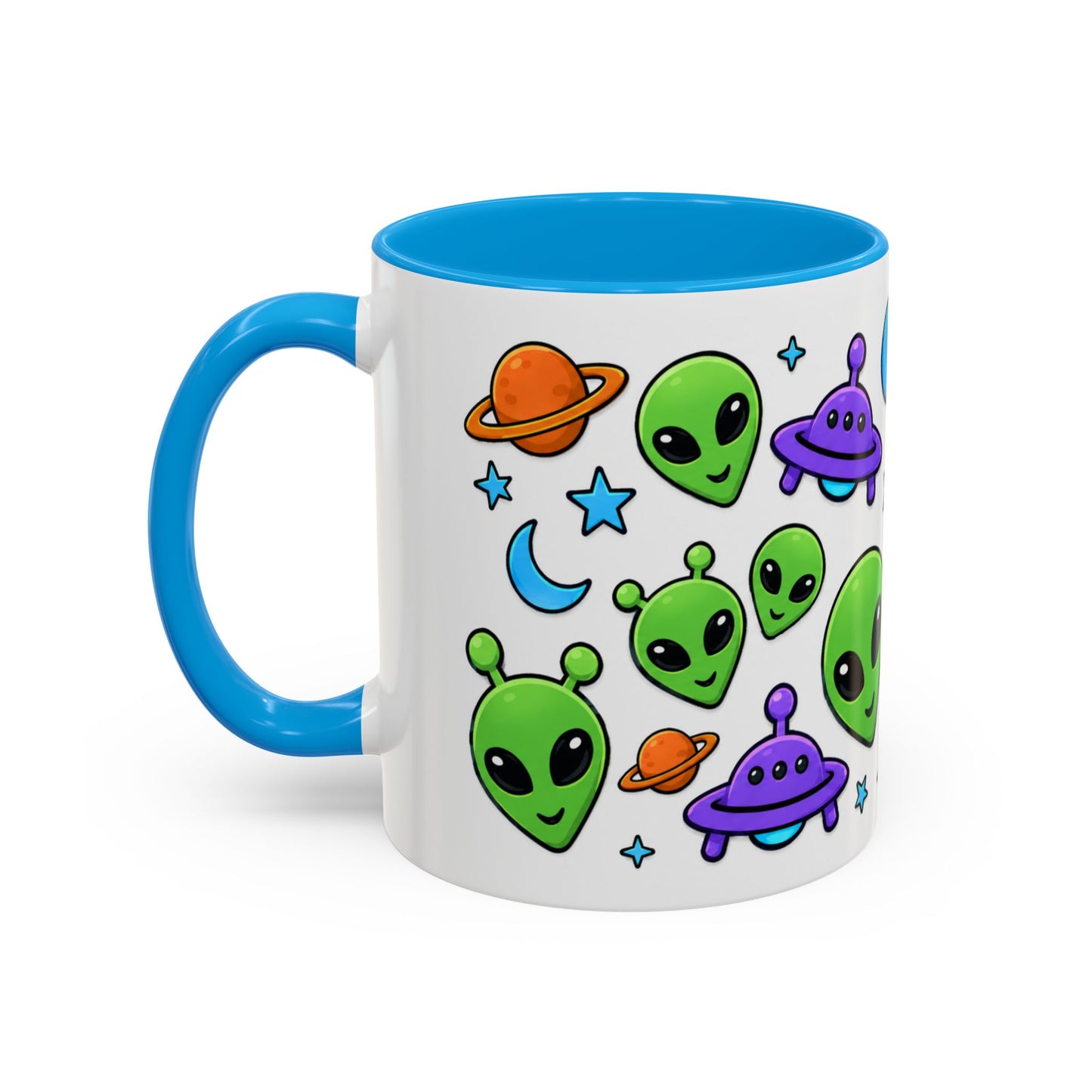 Tasse Aliens Kawaii – Mug Extraterrestres Colorés – Cadeau Espace et Univers Cartoon 325ml